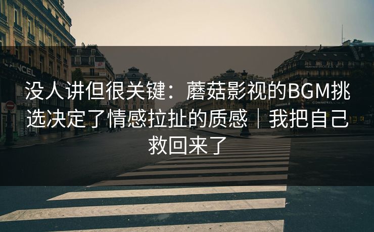 没人讲但很关键：蘑菇影视的BGM挑选决定了情感拉扯的质感｜我把自己救回来了