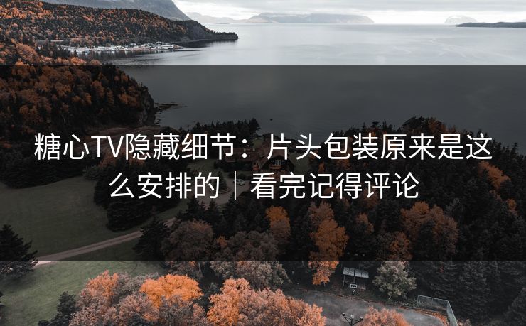 糖心TV隐藏细节：片头包装原来是这么安排的｜看完记得评论