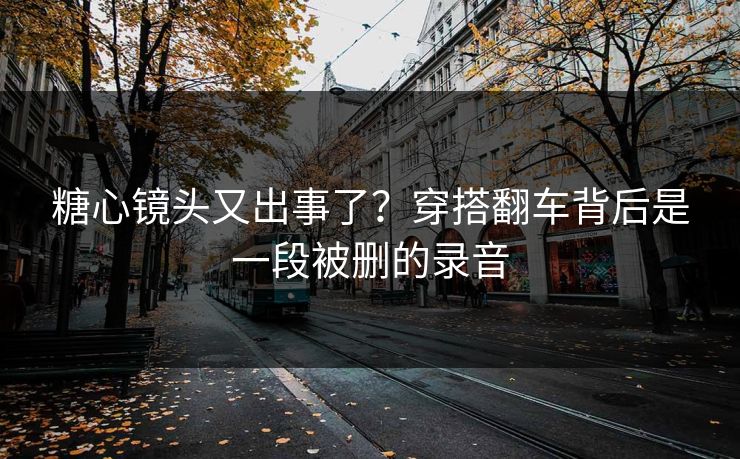 糖心镜头又出事了?穿搭翻车背后是一段被删的录音 糖心镜头又出事了?穿搭翻车背后是一段被删的录音