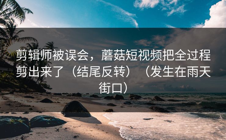 剪辑师被误会，蘑菇短视频把全过程剪出来了（结尾反转）（发生在雨天街口）